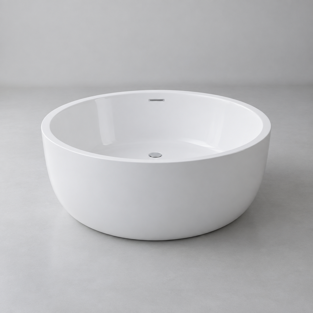 Kesslara 917 Round Freestanding Bathtub, 150 cm Diameter