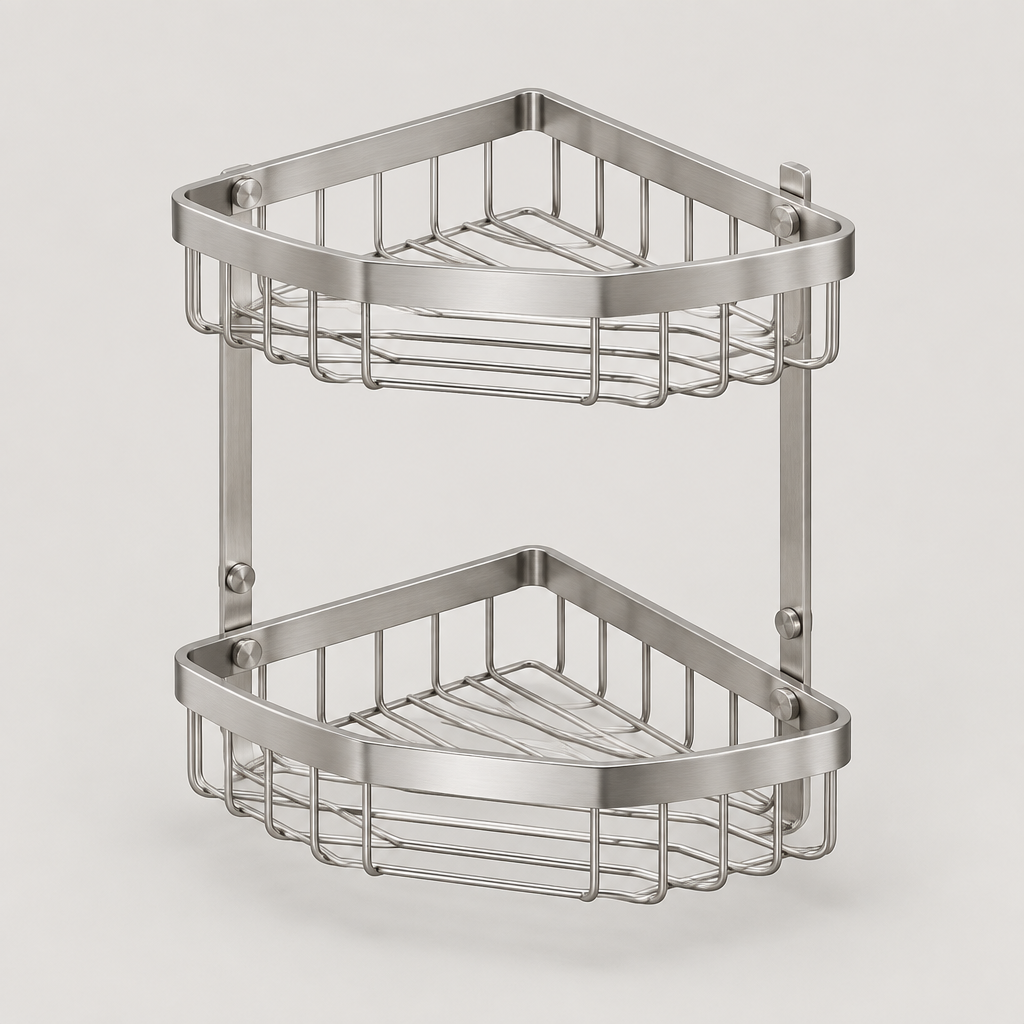 Panelux 482 Corner Shower Caddy, Stainless Steel