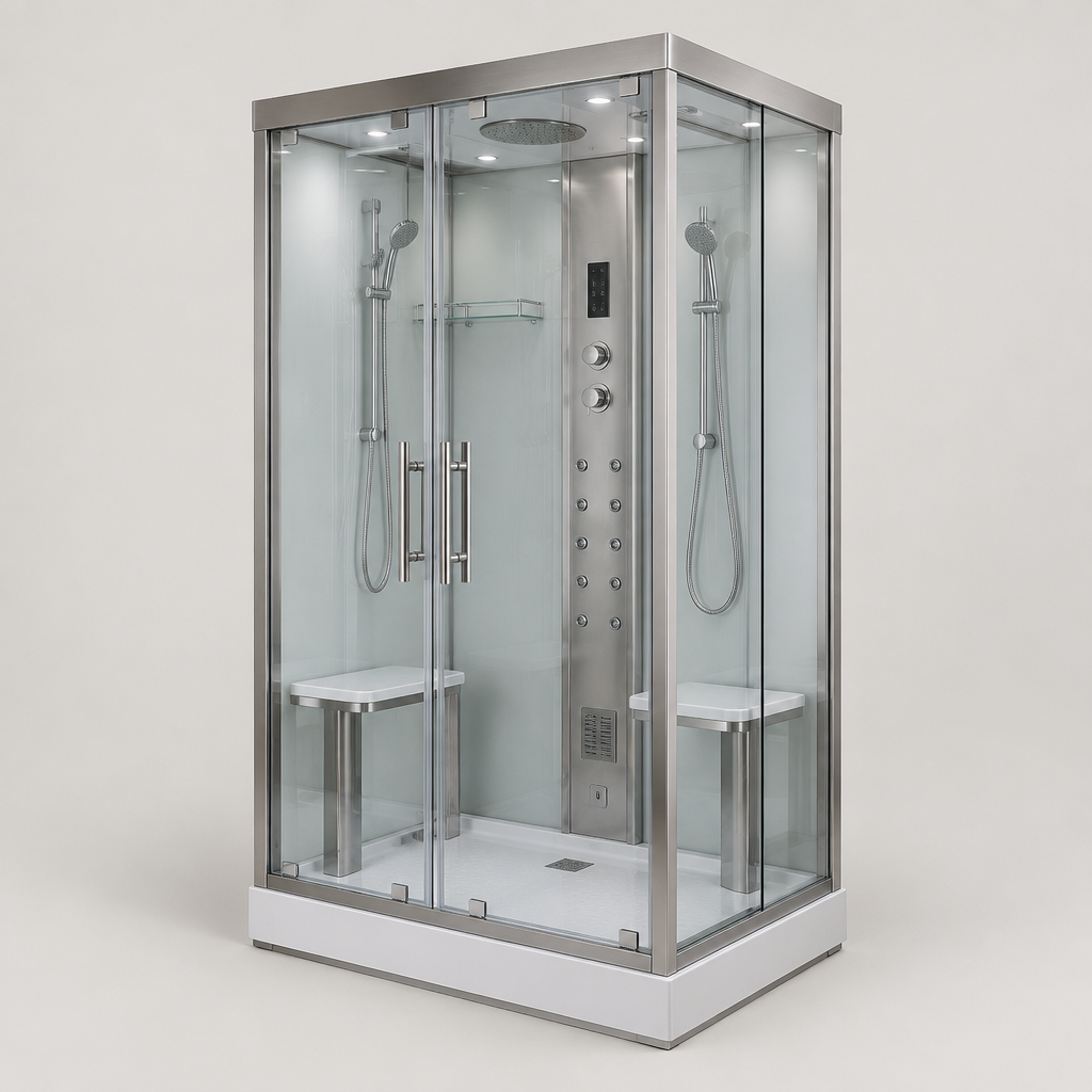 Nimbosa 387 Double Steam Shower Cabin, 120 × 80 cm